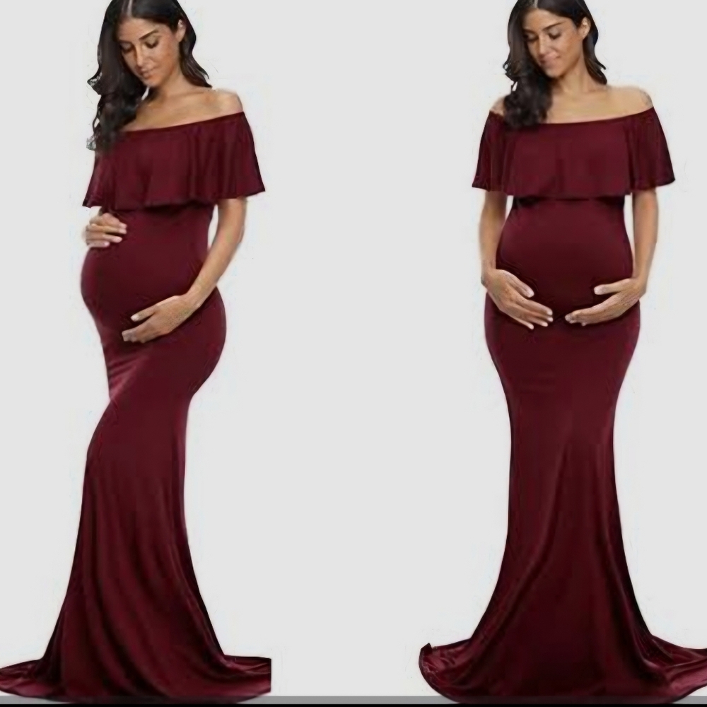 Glampunch Maternity Long Dress Size L